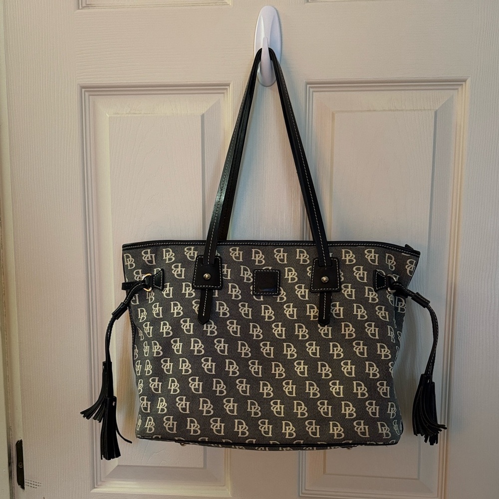 Dooney & Bourke Canvas And Leather Tote Bag
